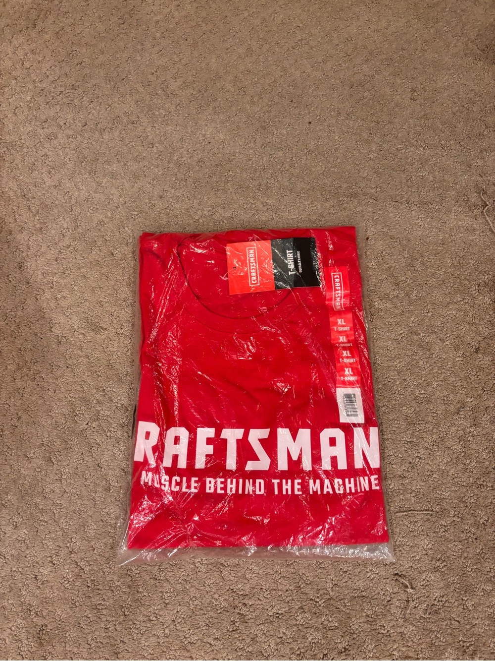 Craftsman Red Graphic Tee - 'Muscle Behind The Machine' NWT XL